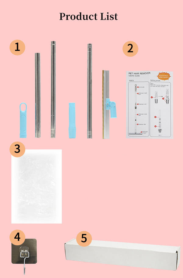 Carpet Rake Pet Hair Remover Set Pet Hair Removal Tool Telescopic Handle Rug Rake for Dog Cat Hair 180° Rotation Carpet Shave